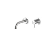 Acquaco Linki Cold Wall Mount Two-Hole Single Handle Bathroom Lavatory Faucet with 4'' Spout Reach
