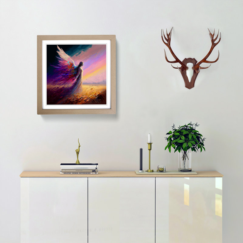 Single Picture Frame Print on Wood, Oak