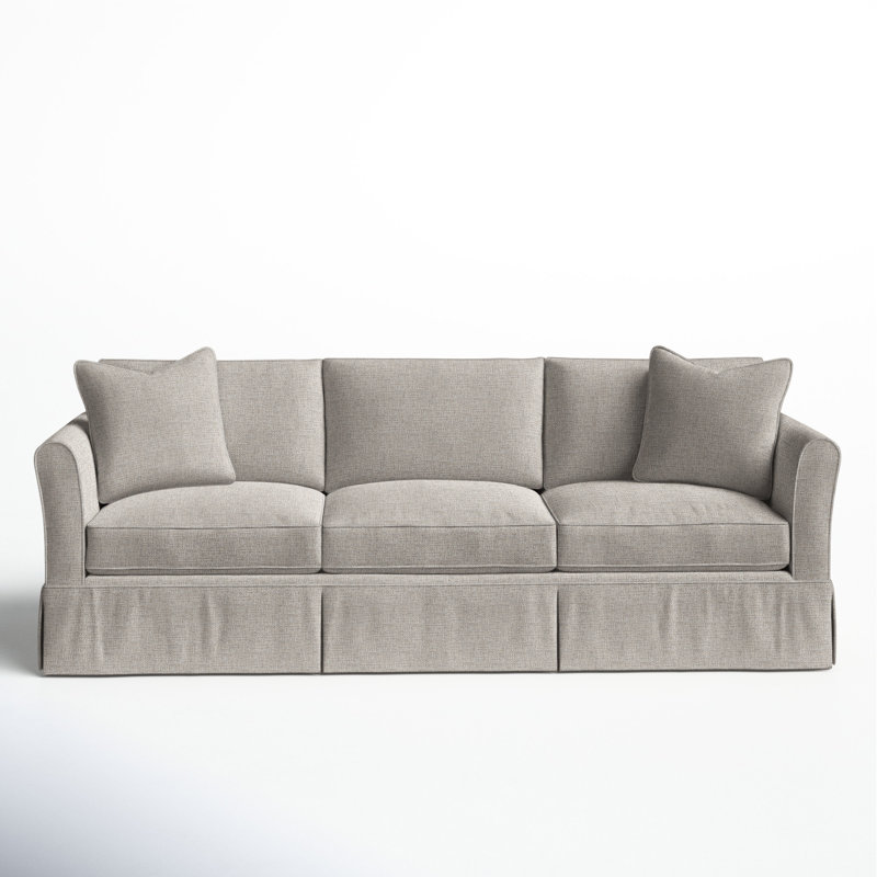 Canapé rembourré 83 po Shelby, Tissage natté ivoire Drusky Sustain®