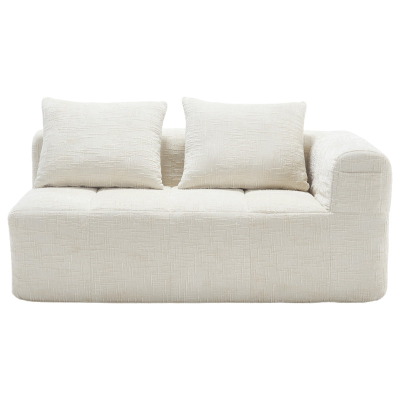 Canapé modulaire Boneless Minimalist en tissu de présentation de qualité supérieure résistant au froissement avec une conception ergonomique