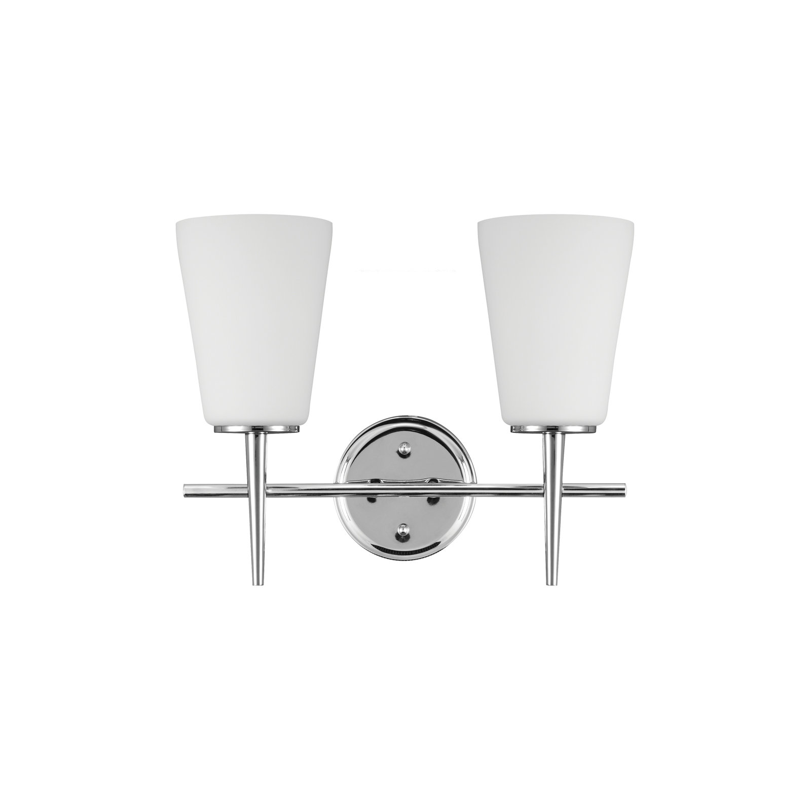 Erlandson 2 Light Dimmable Vanity Light, Chrome, 9.3W A19 Medium
