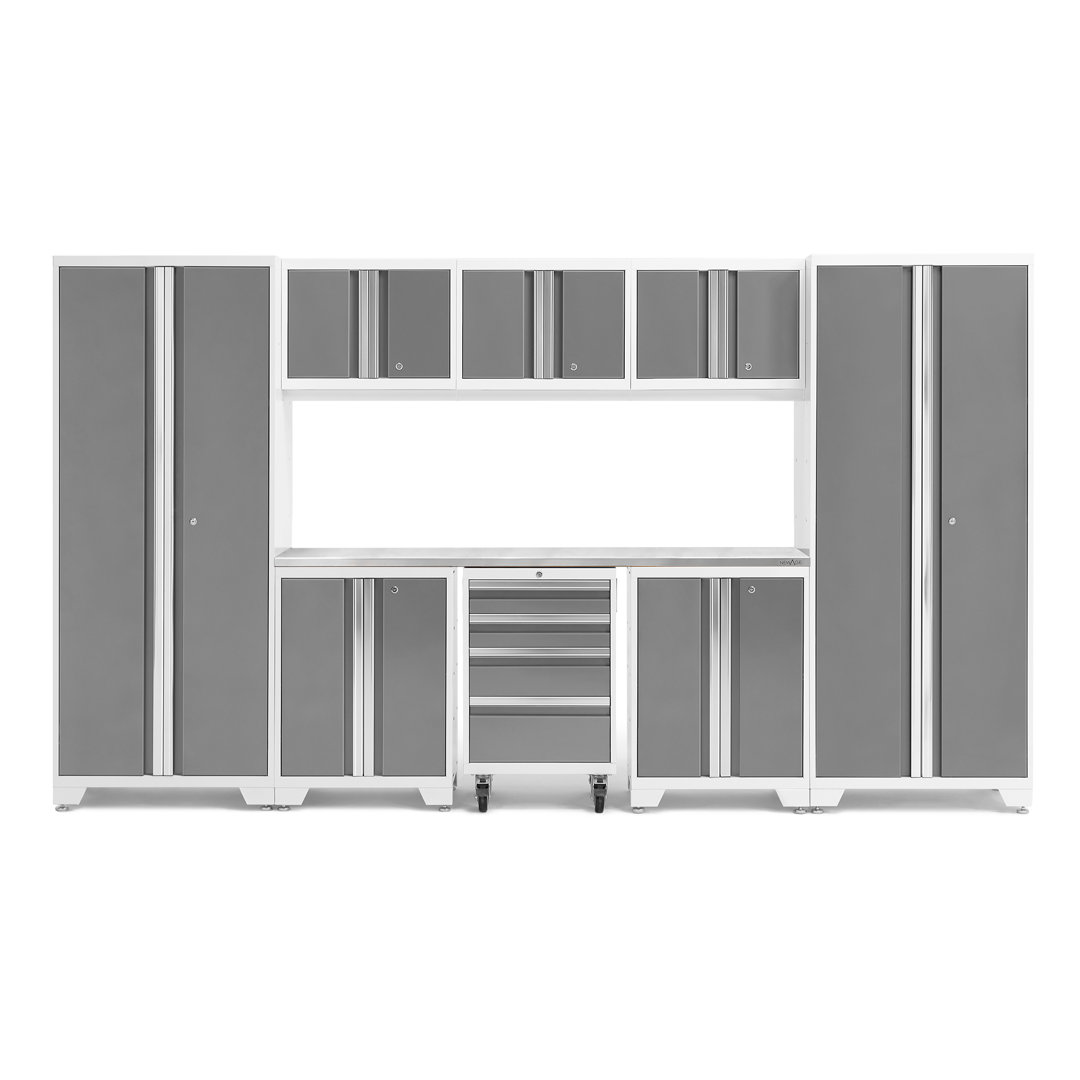 Bold Series 9 Piece 76.75'' H x 132'' W x 18'' D Garage Storage Cabinet Set NewAge Products 