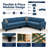 Modular 4-Piece Sectional Sofa – Customizable Corner Couch for Movie Nights & Family Gathering, Easy Rearrange Design, Multiple Colors Available-1907226112