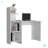 Euloge Toronto 120 Classic Contemporary Writing Desk with Four Shelves-1358332964