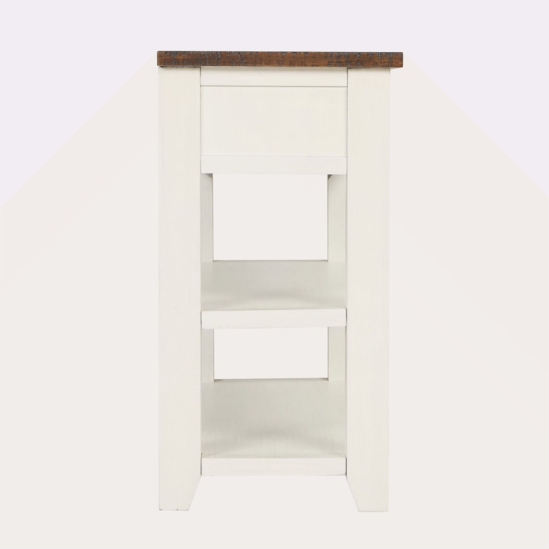 Console en bois de pin massif 48 po, table d'appoint moderne avec 3 tiroirs de rangement et 2 tablettes. Facile à assembler