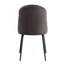 Ensemble de 2 chaises d'appoint Abraham en tissu gris foncé et finition noire