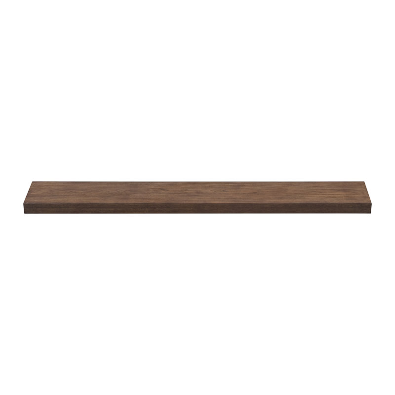 Alma White Oak Wood Floating Shelf, 60", Umber Stain