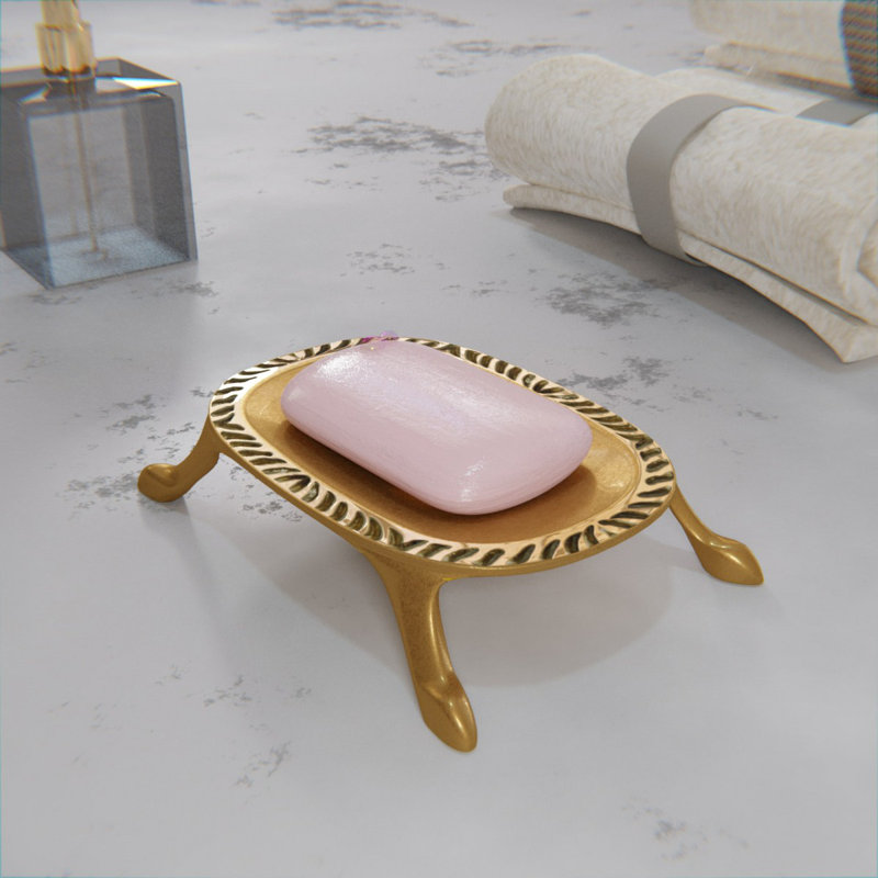 Porte-savon sur pieds Rosetta