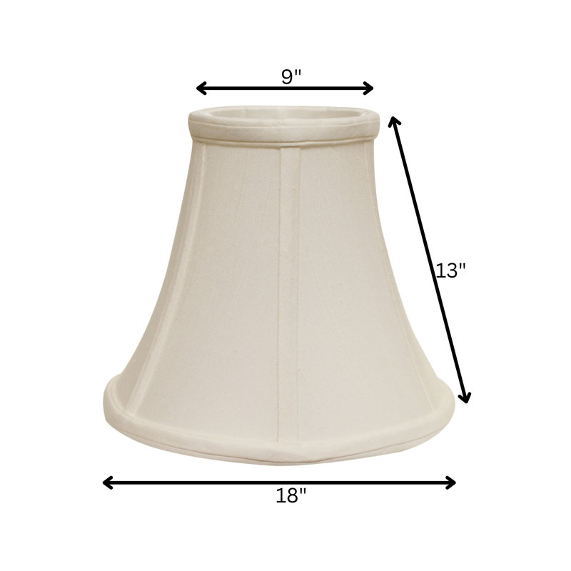 Abat-jour en tissu Slant Bell Softback, Blanc, H 13 po x l 18 po x P 18 po