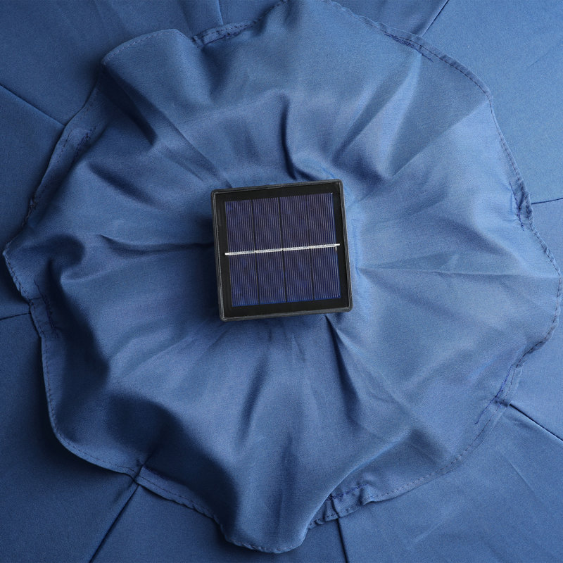 Parasol 9 pi avec lumières DEL, Marine
