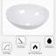 Lavabo de salle de bain vasque ovale en céramique blanche 16 x 13 pouces