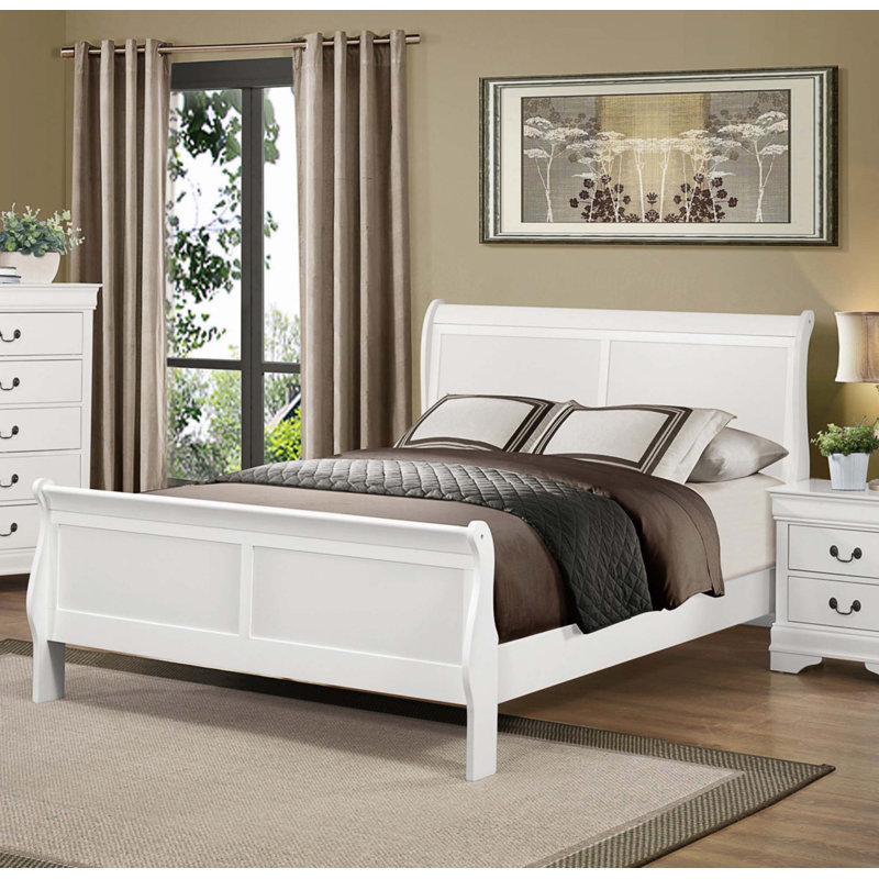 Cadre de lit (seulement lit), Double, Blanc
