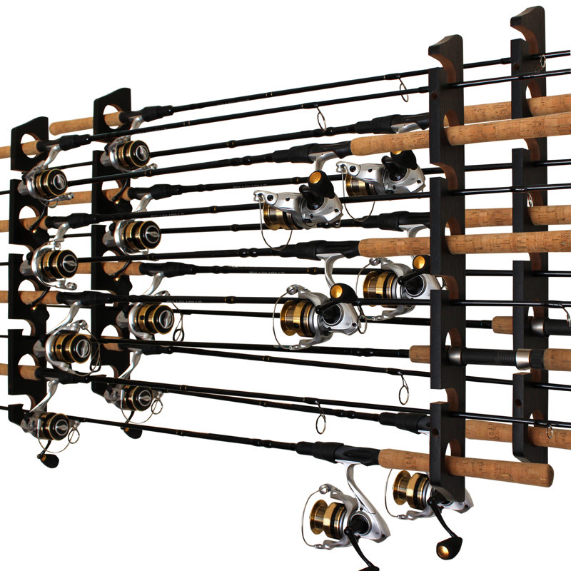 Black 8 Rod Wall/Ceiling Rack - 2 Pack