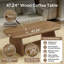 Table basse 47,24 po ovale avec placage en noyer