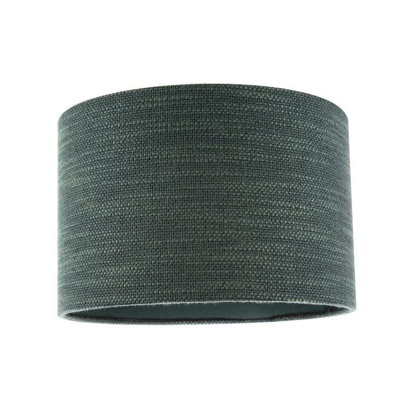20cm H Linen Drum Lamp Shade ( No Direct Attachment Method ) in Green