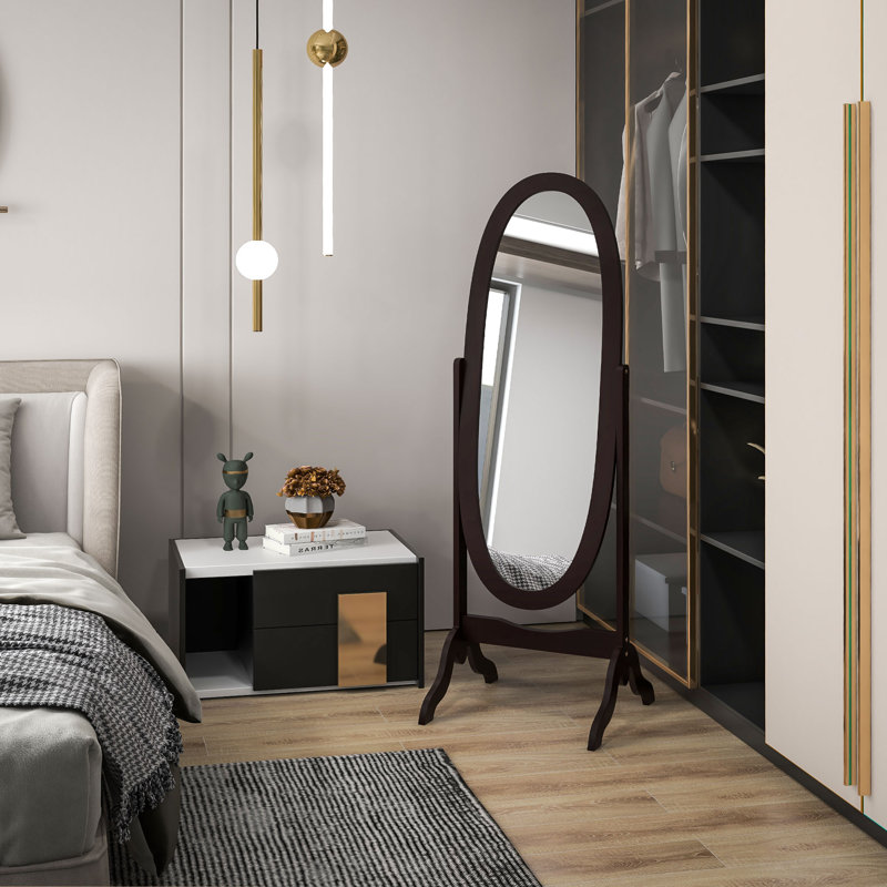 Miroir à poser sur pied, Café