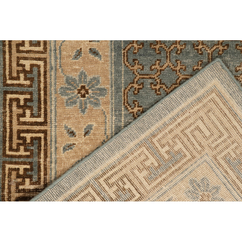 Distressed Homage Handmade Kilim Wool Floral Area Rug, Rectangle 10' x 14'