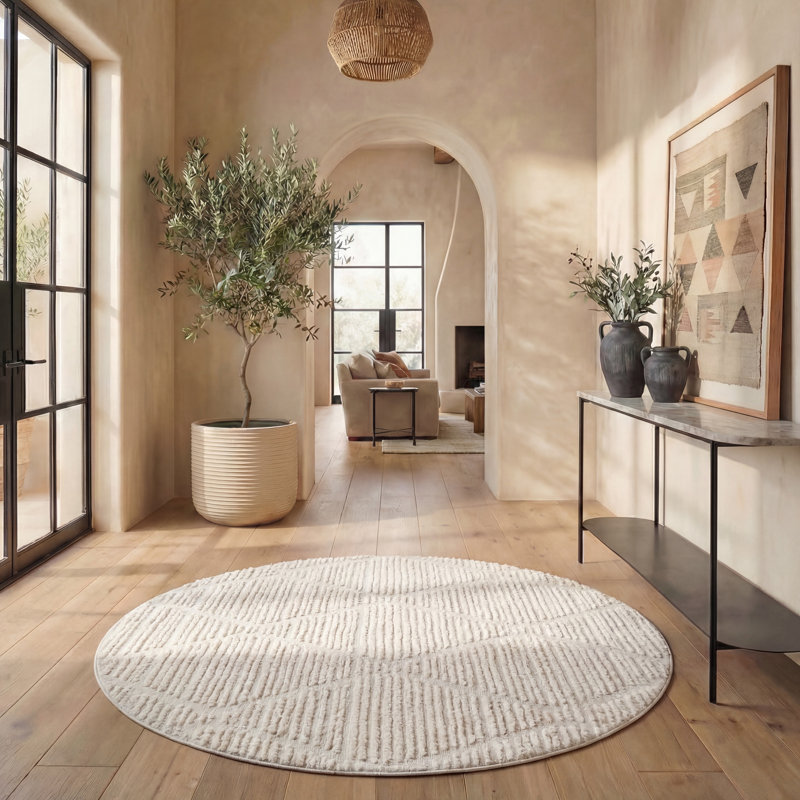Wolcott Performance Geometric Rug, Round 6'7"
