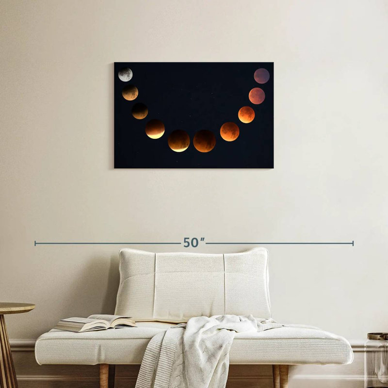 Oberle Lunar Cycle Moon Phase, 20" H x 30" W
