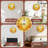 Orange Yellow Clock Face Sun Bubbles