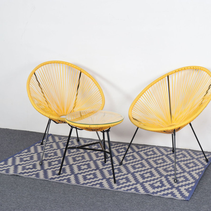 Geometric Hand Woven 120cm X 180cm Indoor / Outdoor Area Rug