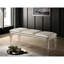 Banc antique classique blanc perle 1pc seulement avec pieds en acrylique et miroir en bois massif contemporain-1745243741