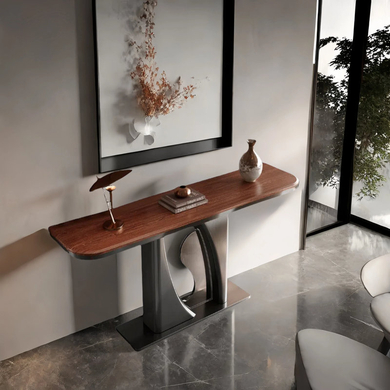 Console d'entrée de luxe, H 33,5 po x l 47,2 po x P 13,8 po, Brun