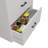 White Display Cabinet Ghore With 3-Layer 3-Drawer And 2 USB 2 Outlet 70.86in.H