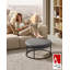 78cm Wide Faux Leather Round Footstool Ottoman-327921702