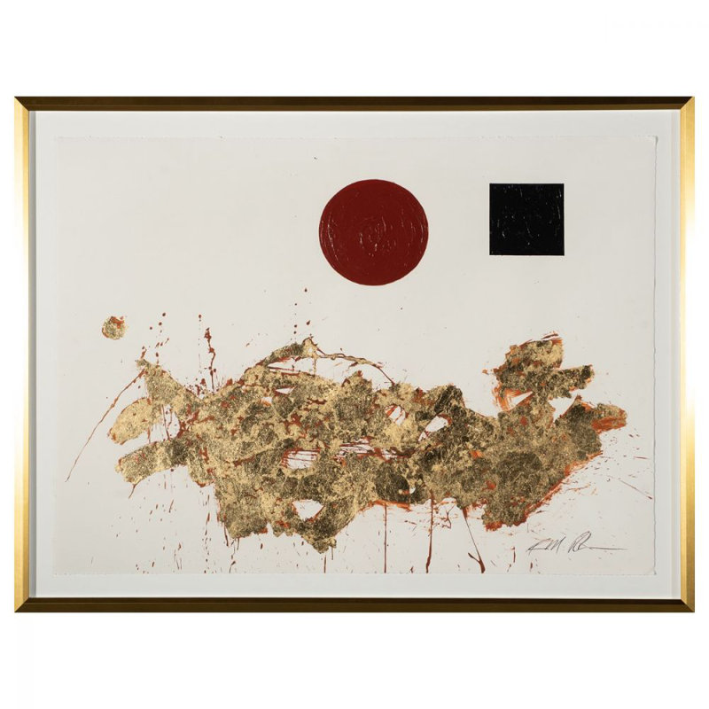«Have a Blast Gold» par Robert Robinson, reproduction d'art sur papier encadrée