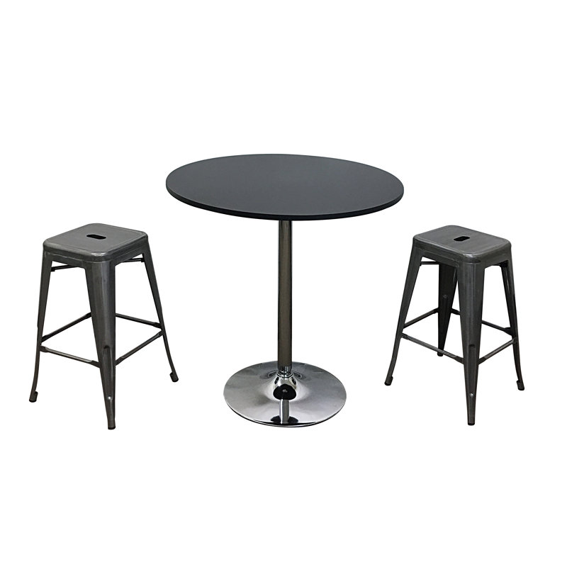 Table de salle à manger Avros (hauteur de 30 po), Noir, Hauteur standard (30 po)