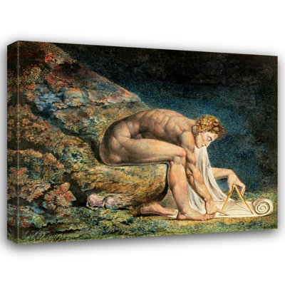  Blake, William Gallery Wrapped Canvas Art Titled: Newton