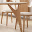 Blanc / table de salle à manger en bois fritté rectangulaire et en bois massif Burlywood-125022595