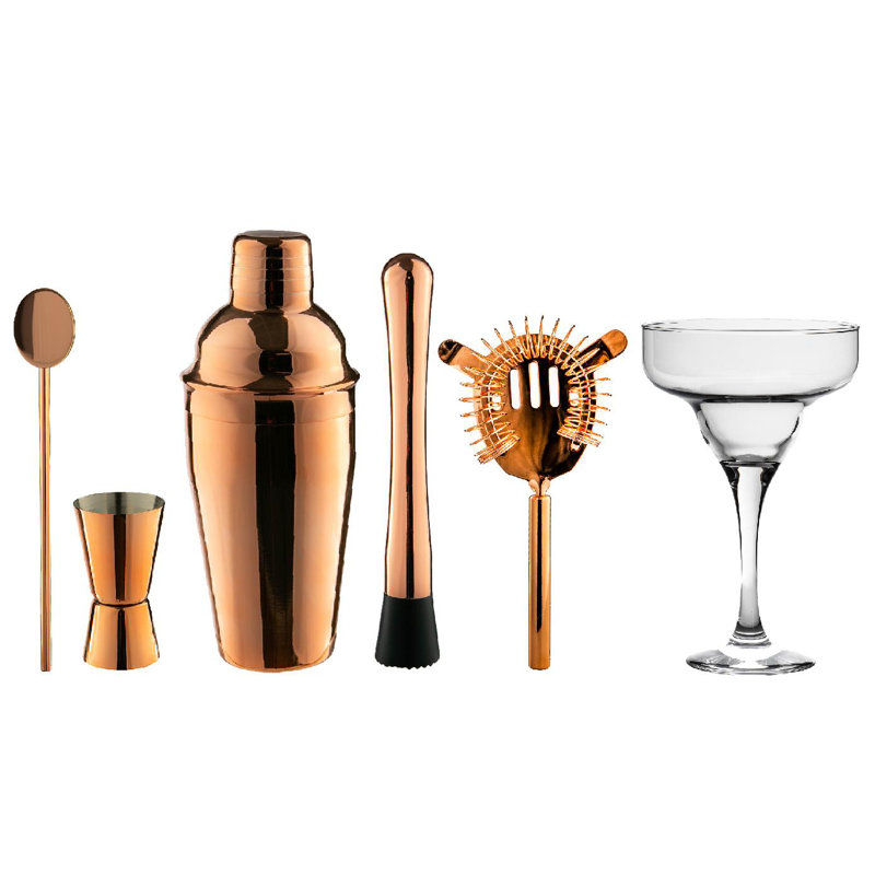 Margarita Cocktail Shaker Set, Rose Gold