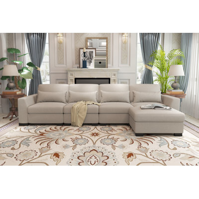 5 - Piece Sectional Sofa With Ottoman by LonKwa