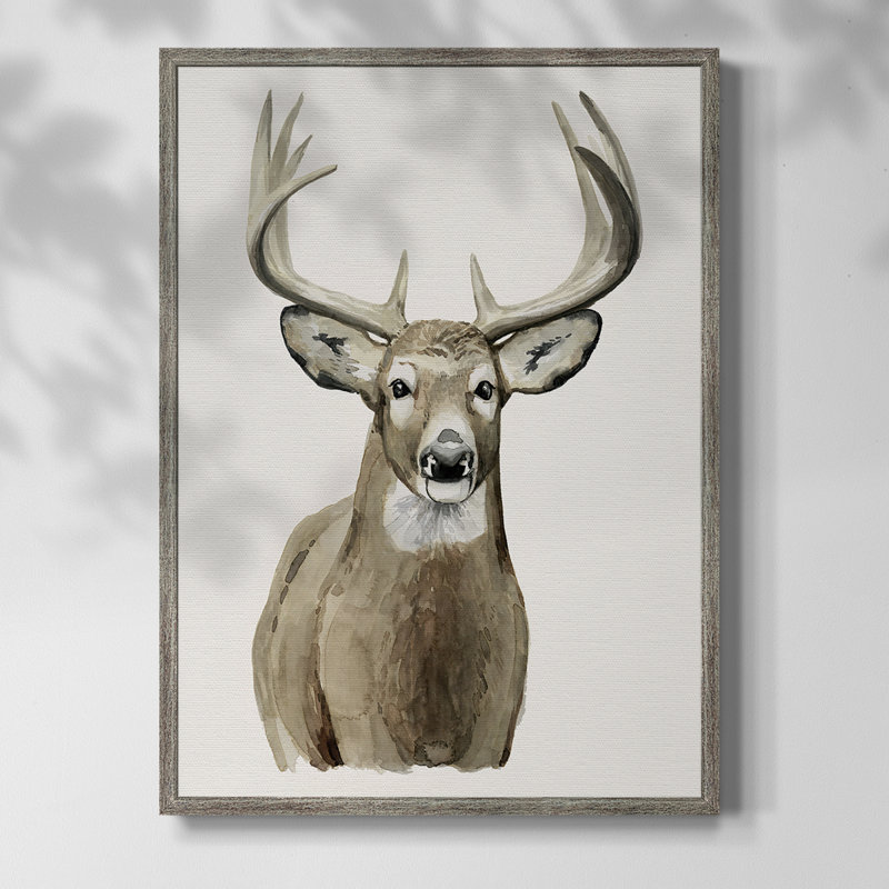 Handsome Whitetail II Framed Print - Solid Wood