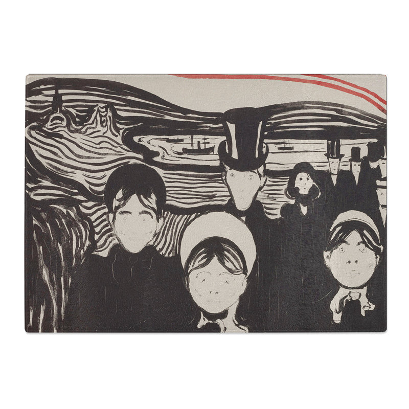 Angst by Edvard Munch Chopping Board, 0.4cm H x 20cm W x 29cm L
