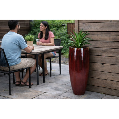 19 in. x46 in. Tall Slim Vase - Oxblood
