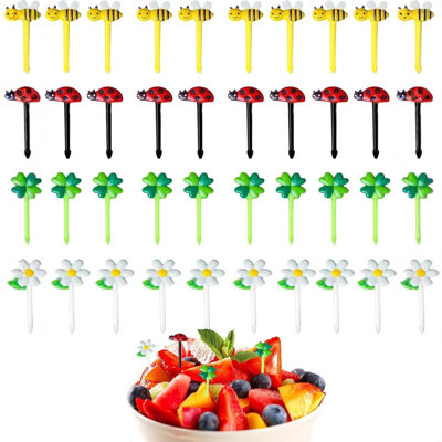 32pcs Fruit Skewers Cute Food Fruit Insert