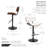 Pehrson Swivel Height Adjustable Faux Leather Mid-Century Bar Stool-571361727