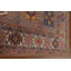 Tapis brun en laine noué à la main de conception unique 7 pi 11 po x 9 pi 10 po New Age