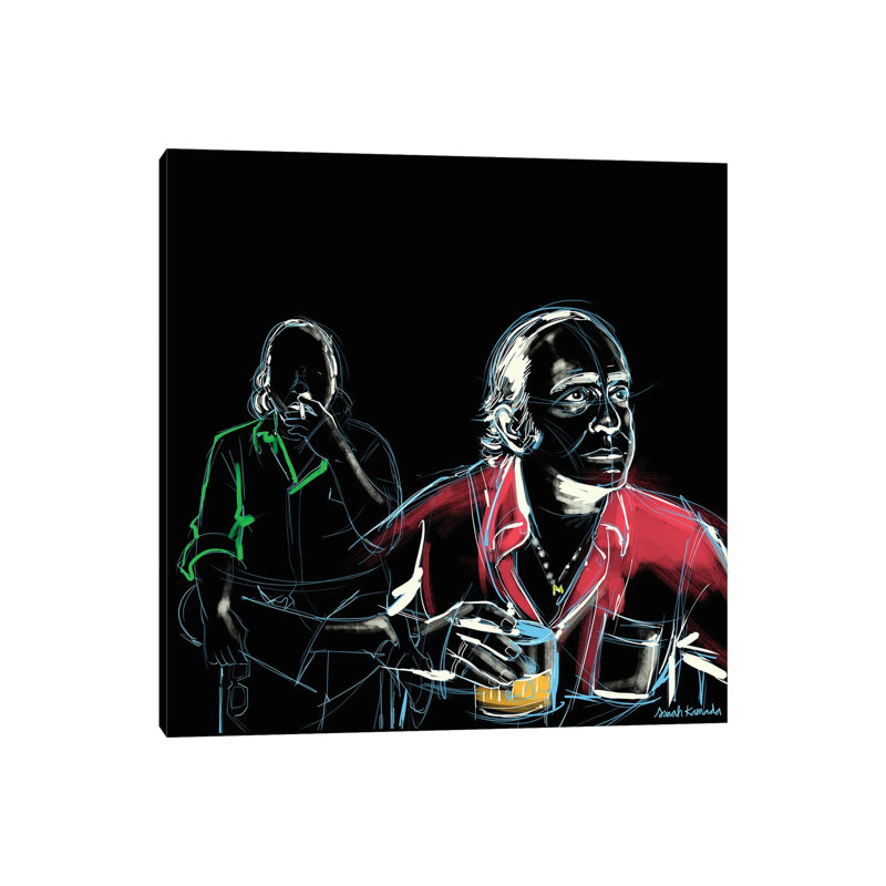 Man Drink by Sarah Kamada - Gallery-Wrapped Canvas Giclée on Canvas, 45.72 cm H x 45.72 cm W, No Frame