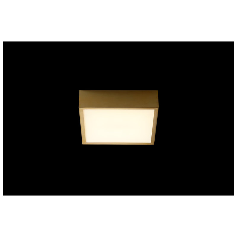 Pyxis Acrylic LED Flush Mount, Aged Brass