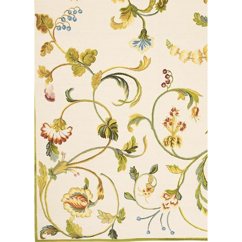 Savonile Ravenna Azm Wool Floral Area Rug, Rectangle 11'3" x 15'9"