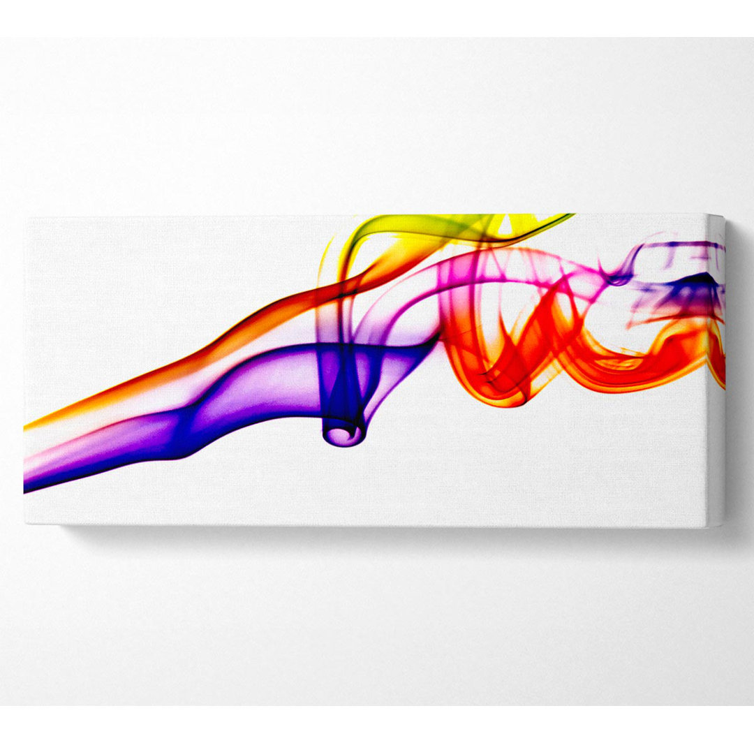 Rainbow Smoke Celebration Panoramaleinwand