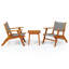 Ensemble bistro long pour 2 personnes Ishiah Square 17,7 po