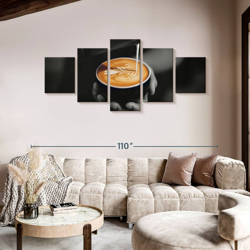 Café au lait Barista, H 42 po x l 92 po