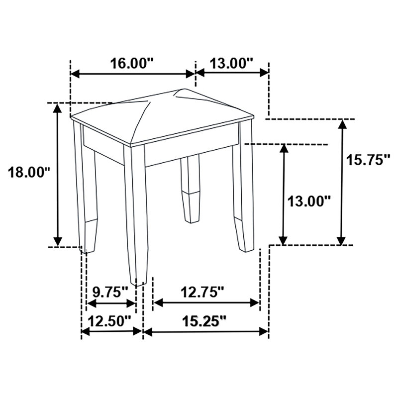 Tabouret de coiffeuse Rayna
