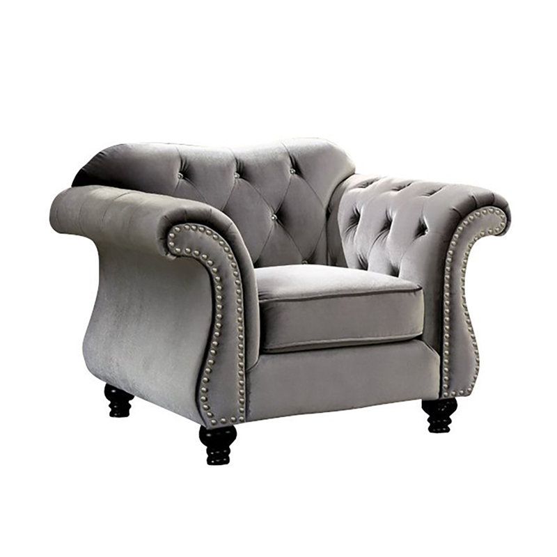 Fauteuil Tabitha, Mélange de polyester gris