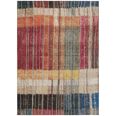 Machine Washable Indoor/Outdoor Xhevrie Beige Rug